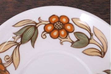 イギリスビンテージ　Susie Cooper(スージークーパー)　ART NOUVEAU(アールヌーボー)シリーズ　ブラウン　カップ&ソーサー3客セット(1)(洋食器)