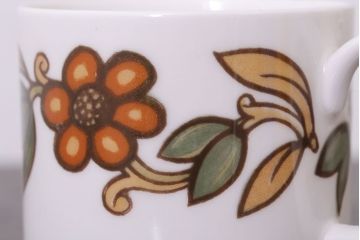 イギリスビンテージ　Susie Cooper(スージークーパー)　ART NOUVEAU(アールヌーボー)シリーズ　ブラウン　カップ&ソーサー3客セット(2)(洋食器)