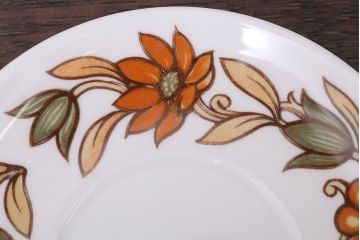 イギリスビンテージ　Susie Cooper(スージークーパー)　ART NOUVEAU(アールヌーボー)シリーズ　ブラウン　カップ&ソーサー3客セット(2)(洋食器)