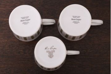 イギリスビンテージ　Susie Cooper(スージークーパー)　トリオ3客セット(洋食器)