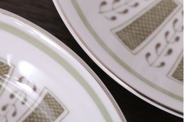 イギリスビンテージ　Susie Cooper(スージークーパー)　カップ&ソーサー3客セット(洋食器)