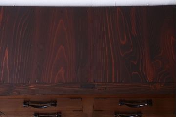 アンティーク家具　古民具・骨董　欅材と檜材!和モダンスタイルの収納箪笥サイドボード(水屋箪笥)