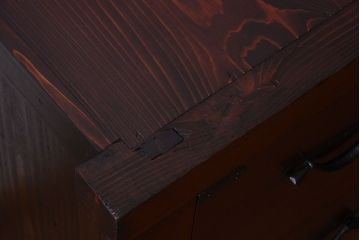 アンティーク家具　古民具・骨董　欅材と檜材!和モダンスタイルの収納箪笥サイドボード(水屋箪笥)