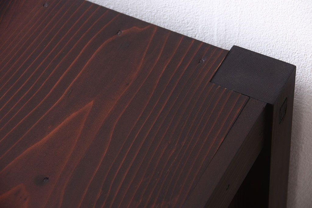 アンティーク家具　古民具・骨董　欅材と檜材!和モダンスタイルの収納箪笥サイドボード(水屋箪笥)