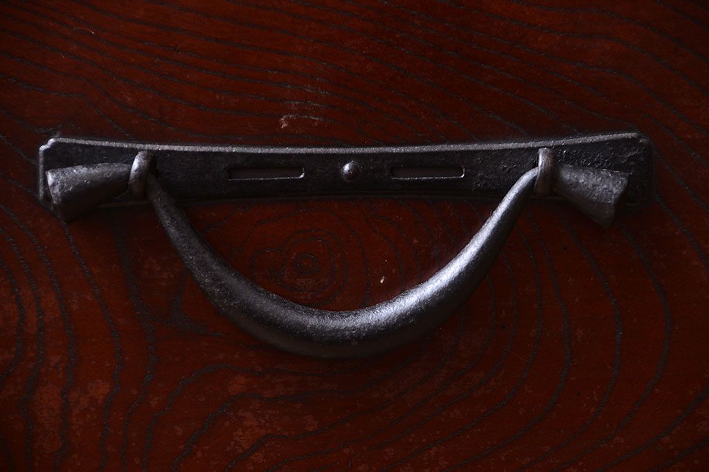 アンティーク家具　古民具・骨董　欅材と檜材!和モダンスタイルの収納箪笥サイドボード(水屋箪笥)