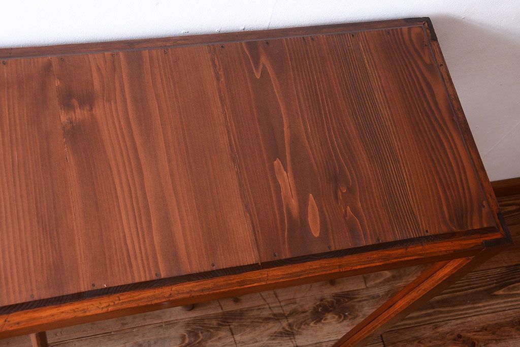 アンティーク家具　アンティーク　古い木のシンプルで上品なガラスケース