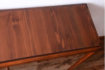 アンティーク家具　アンティーク　古い木のシンプルで上品なガラスケース