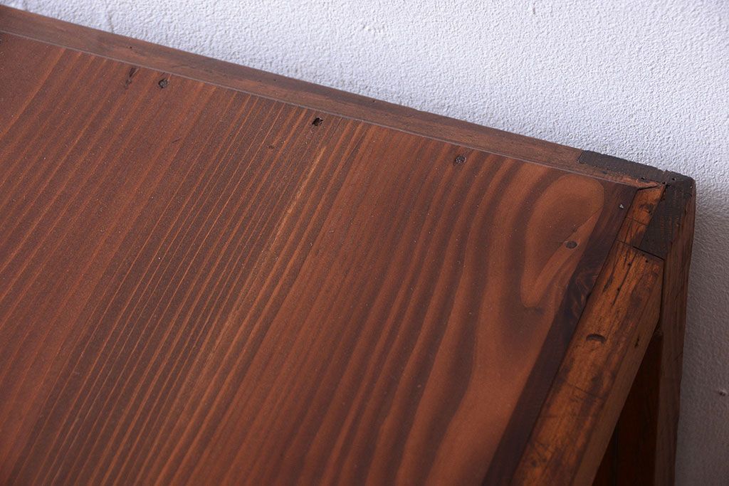 アンティーク家具　アンティーク　古い木のシンプルで上品なガラスケース