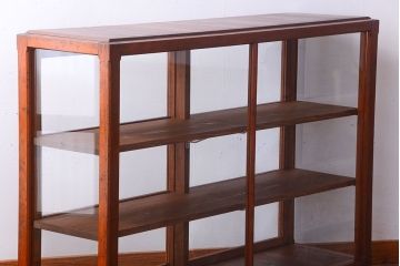 アンティーク家具　アンティーク　古い木のシンプルで上品なガラスケース