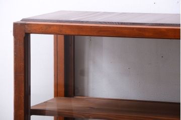 アンティーク家具　アンティーク　古い木のシンプルで上品なガラスケース