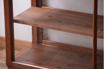 アンティーク家具　アンティーク　古い木のシンプルで上品なガラスケース