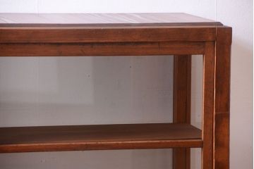 アンティーク家具　アンティーク　古い木のシンプルで上品なガラスケース