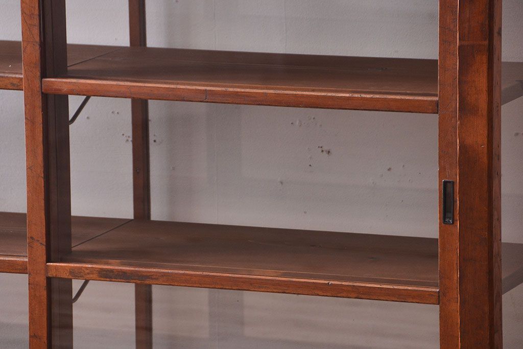 アンティーク家具　アンティーク　古い木のシンプルで上品なガラスケース