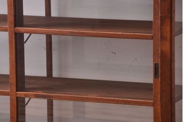 アンティーク家具　アンティーク　古い木のシンプルで上品なガラスケース