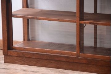 アンティーク家具　アンティーク　古い木のシンプルで上品なガラスケース