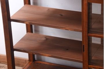 アンティーク家具　アンティーク　古い木のシンプルで上品なガラスケース