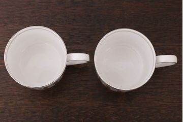 イギリスビンテージ　Susie Cooper(スージークーパー)　カップ&ソーサー2客セット(洋食器)