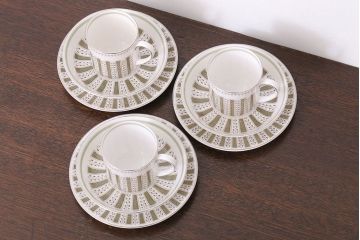 イギリスビンテージ　Susie Cooper(スージークーパー)　トリオ3客セット(2)(洋食器)