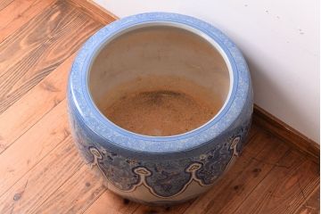 アンティーク雑貨　古民具・骨董　特大サイズのアンティーク瀬戸火鉢