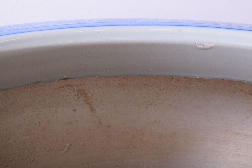 アンティーク雑貨　古民具・骨董　特大サイズのアンティーク瀬戸火鉢