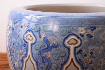 アンティーク雑貨　古民具・骨董　特大サイズのアンティーク瀬戸火鉢