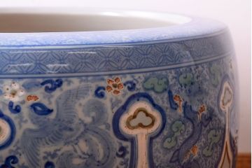 アンティーク雑貨　古民具・骨董　特大サイズのアンティーク瀬戸火鉢