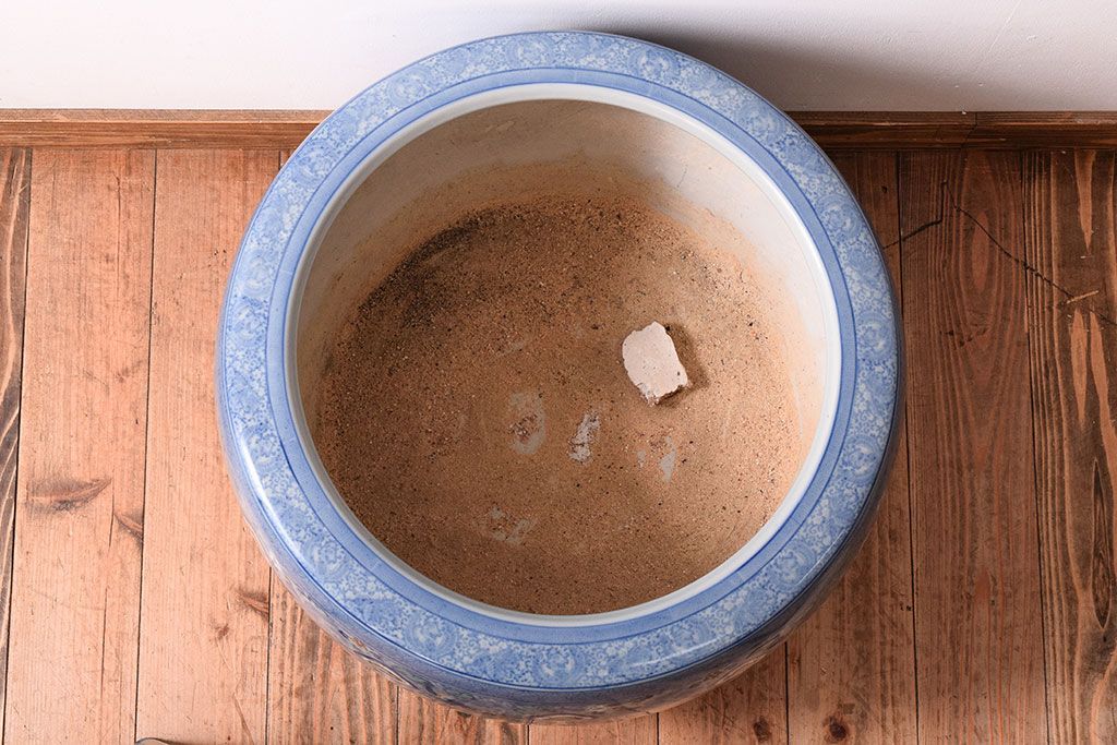 アンティーク雑貨　古民具・骨董　特大サイズのアンティーク瀬戸火鉢