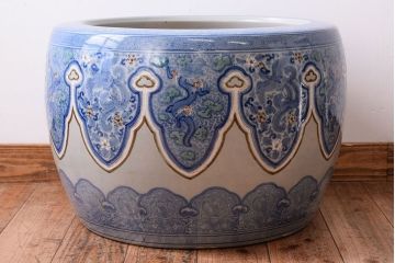 アンティーク雑貨　古民具・骨董　特大サイズのアンティーク瀬戸火鉢