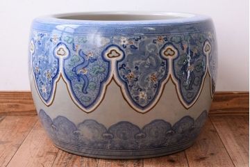 アンティーク雑貨　古民具・骨董　特大サイズのアンティーク瀬戸火鉢