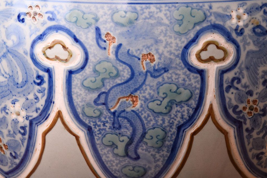 アンティーク雑貨　古民具・骨董　特大サイズのアンティーク瀬戸火鉢