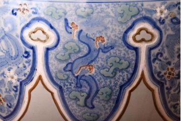 アンティーク雑貨　古民具・骨董　特大サイズのアンティーク瀬戸火鉢