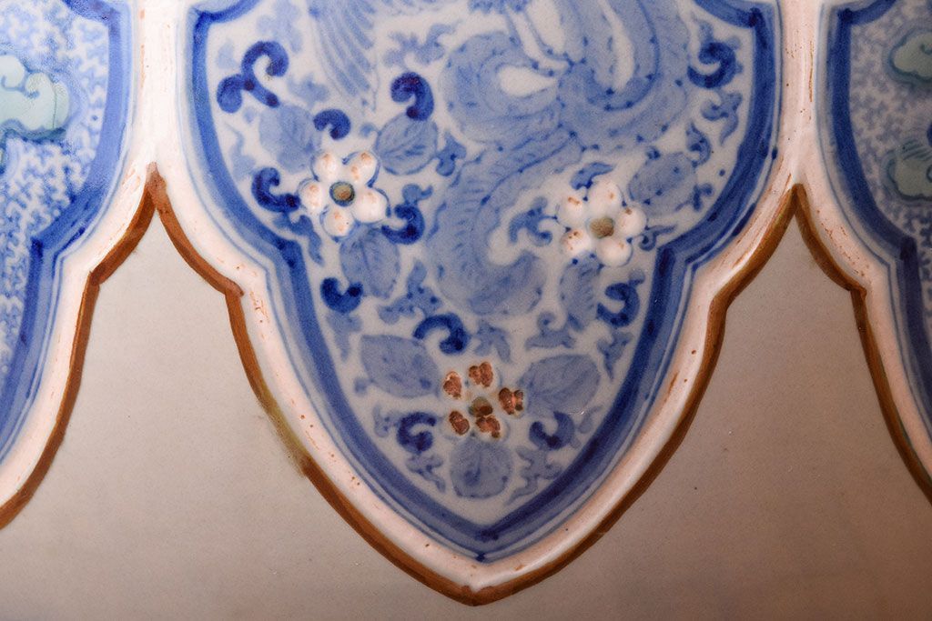 アンティーク雑貨　古民具・骨董　特大サイズのアンティーク瀬戸火鉢