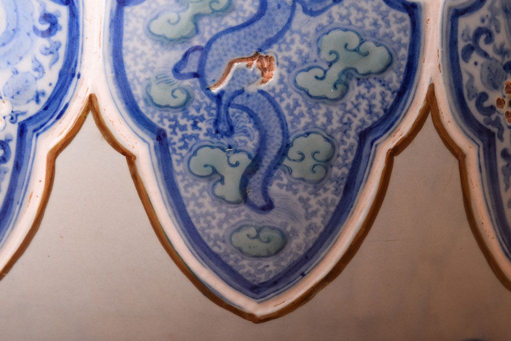 アンティーク雑貨　古民具・骨董　特大サイズのアンティーク瀬戸火鉢