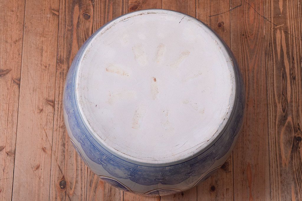 アンティーク雑貨　古民具・骨董　特大サイズのアンティーク瀬戸火鉢