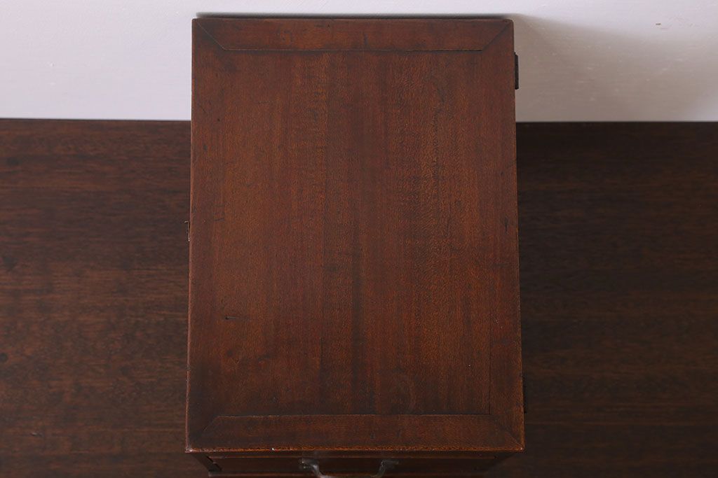 アンティーク家具　和製アンティーク　フタ付き!古い木の小物収納箱(小箱・木箱)