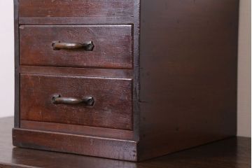 アンティーク家具　和製アンティーク　フタ付き!古い木の小物収納箱(小箱・木箱)