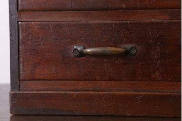 アンティーク家具　和製アンティーク　フタ付き!古い木の小物収納箱(小箱・木箱)