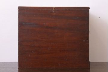 アンティーク家具　和製アンティーク　フタ付き!古い木の小物収納箱(小箱・木箱)