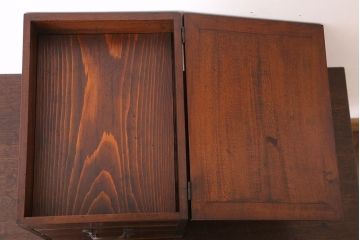 アンティーク家具　和製アンティーク　フタ付き!古い木の小物収納箱(小箱・木箱)
