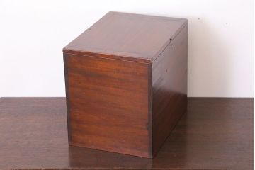 アンティーク家具　和製アンティーク　フタ付き!古い木の小物収納箱(小箱・木箱)