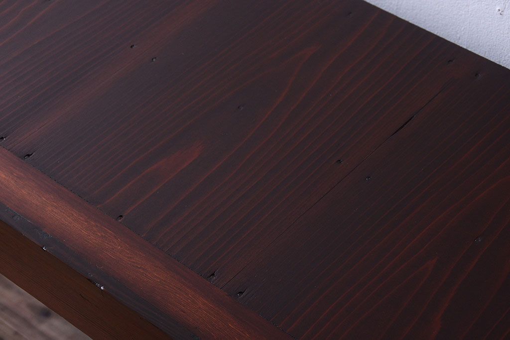 アンティーク家具　六尺　和製アンティーク　和モダンスタイル!ガラス戸水屋箪笥収納棚(サイドボード)