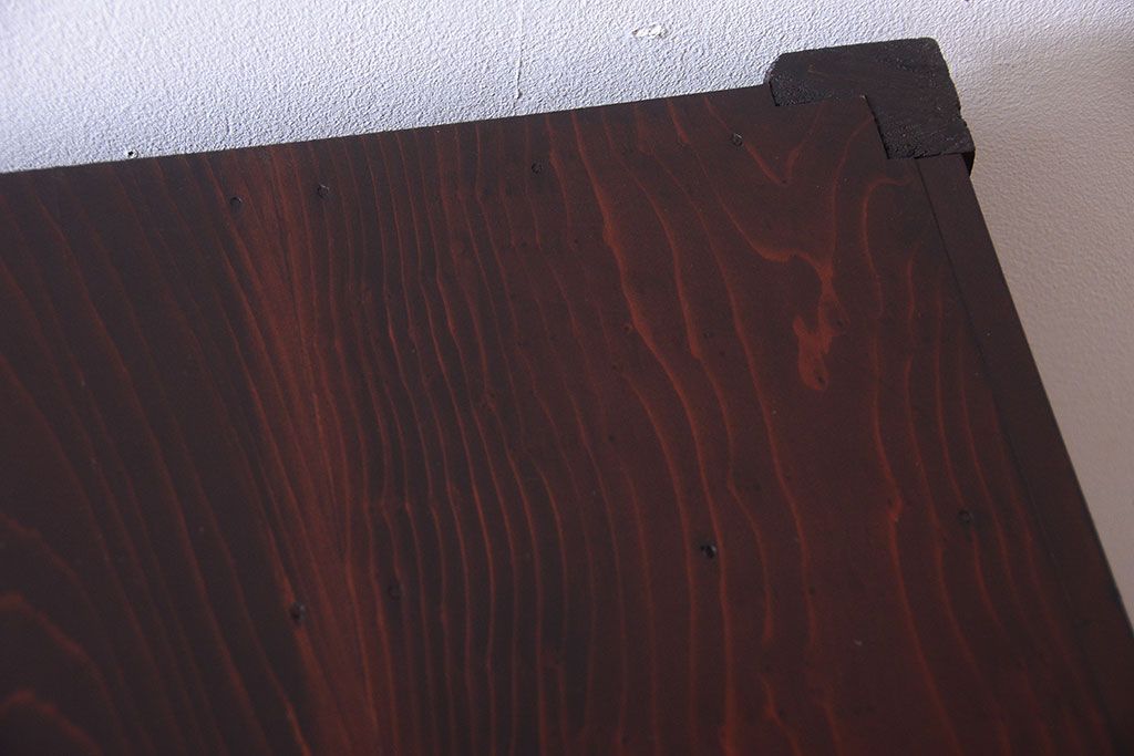 アンティーク家具　六尺　和製アンティーク　和モダンスタイル!ガラス戸水屋箪笥収納棚(サイドボード)