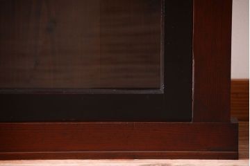 アンティーク家具　六尺　和製アンティーク　和モダンスタイル!ガラス戸水屋箪笥収納棚(サイドボード)