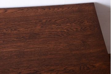 アンティーク家具　アンティーク　モールガラス入り!つや消しブラックペイントのカウンター収納棚(戸棚)