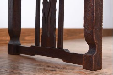 アンティーク家具　和製アンティーク　透かし入り　小ぶりな古い木の文机