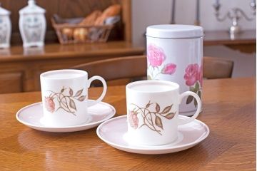 アンティーク雑貨　イギリスビンテージ　Susie Cooper(スージークーパー)　TALISMAN(タリスマン)　カップ&ソーサー3客セット(2)(洋食器)