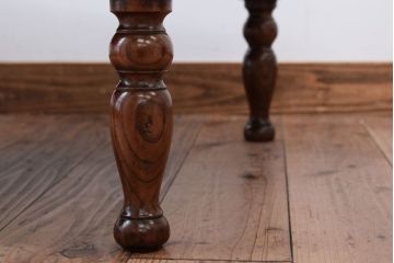 アンティーク家具　和製アンティーク　総欅材!天板の玉杢が美しい上質な座卓(テーブル・机)