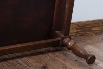 アンティーク家具　和製アンティーク　総欅材!天板の玉杢が美しい上質な座卓(テーブル・机)