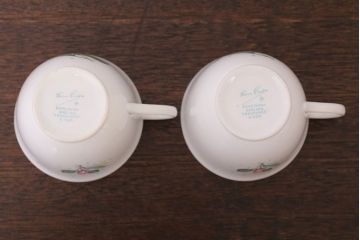 イギリスビンテージ　Susie Cooper(スージークーパー)　FRAGRANCE(フレグランス)　トリオ2客セット(洋食器)