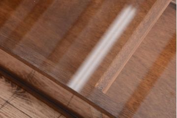 アンティーク家具　和製アンティーク　古い木のシンプルな卓上ローガラスケース(ショーケース)